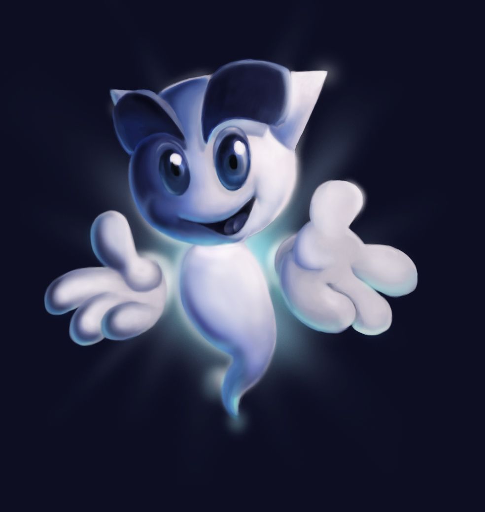 Fantasma cartone bianco viola, 984x1039 Verticale, Mobile