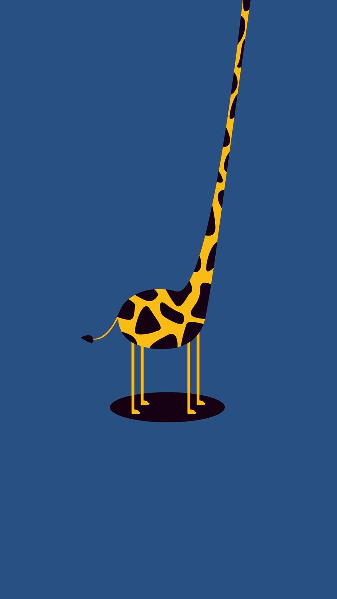 Giraffa cartone animato minimalista, 1080x1920 Verticale, Mobile