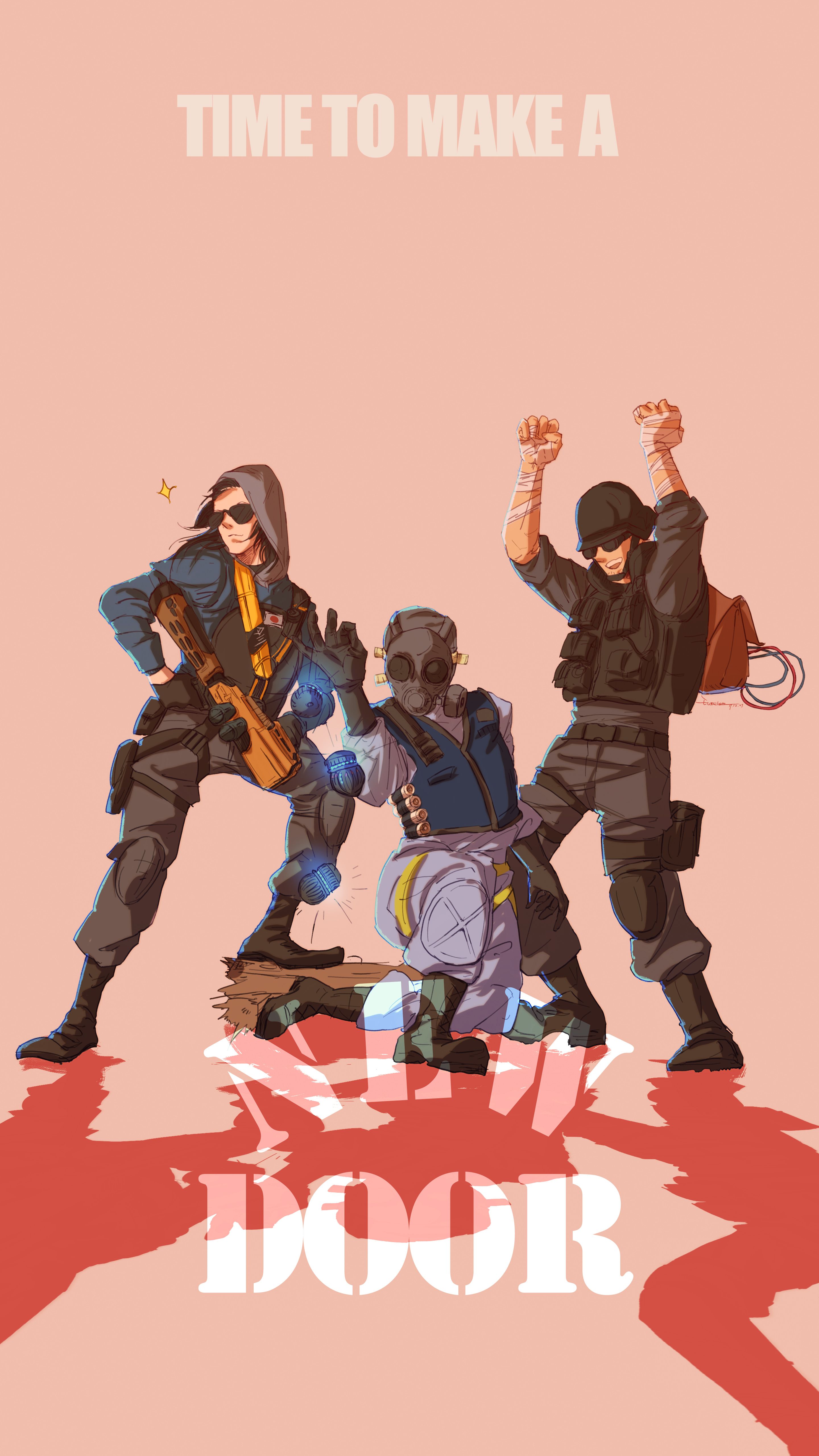 Operatori Rainbow Six Siege cartoon, sparatutto tattico, 2880x5120 Verticale, Telefono