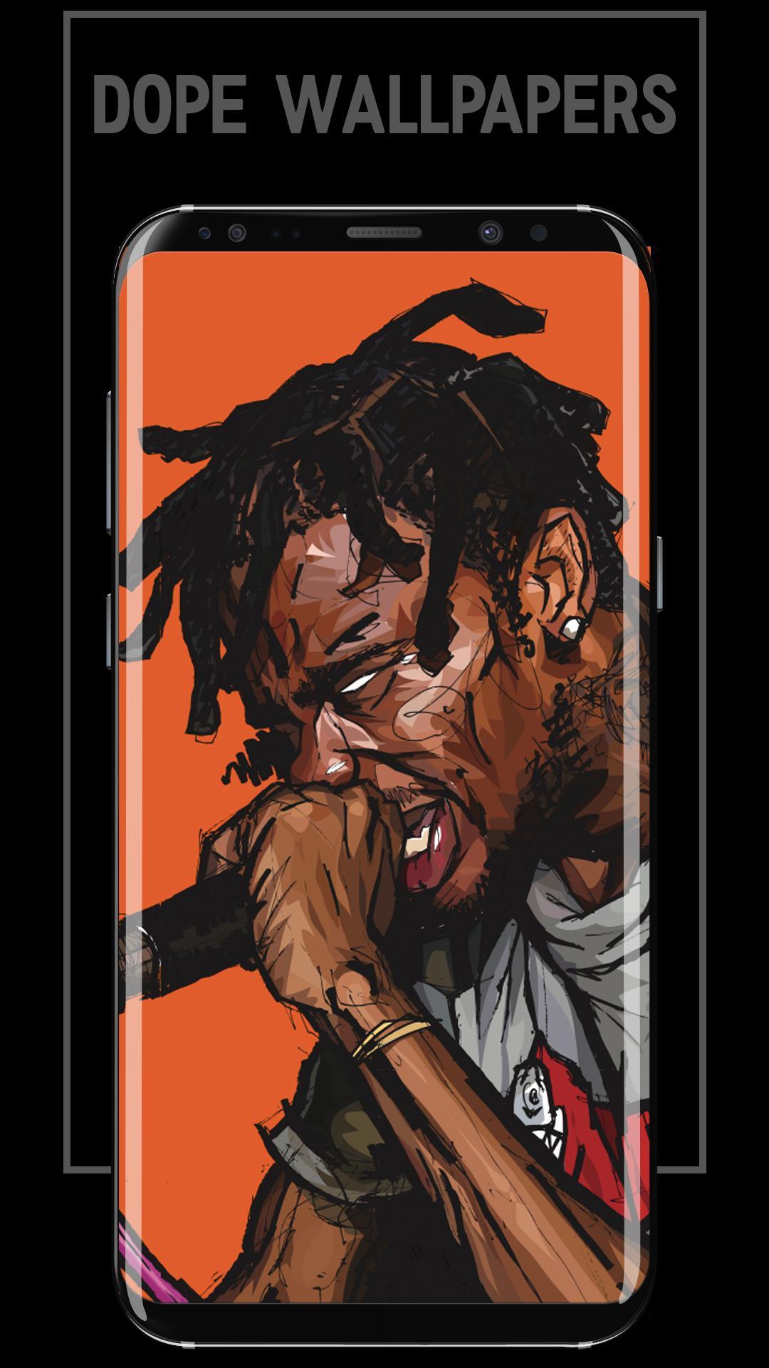 Cartoon donna tatuata testo Dope, 1242x2208 Full HD Verticale, iPhone
