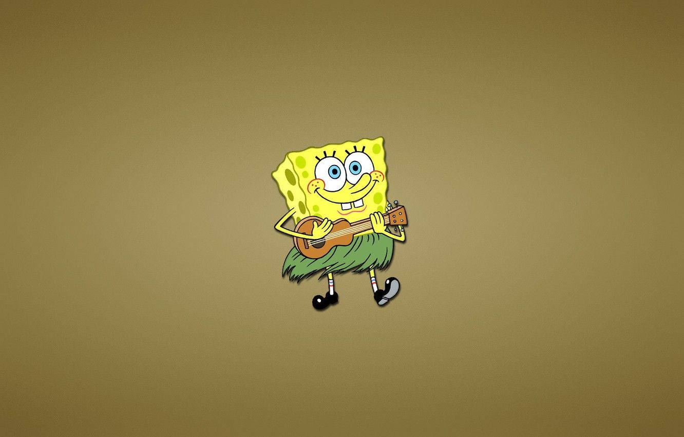 Spongebob con ukulele, 1332x850 HD, Desktop