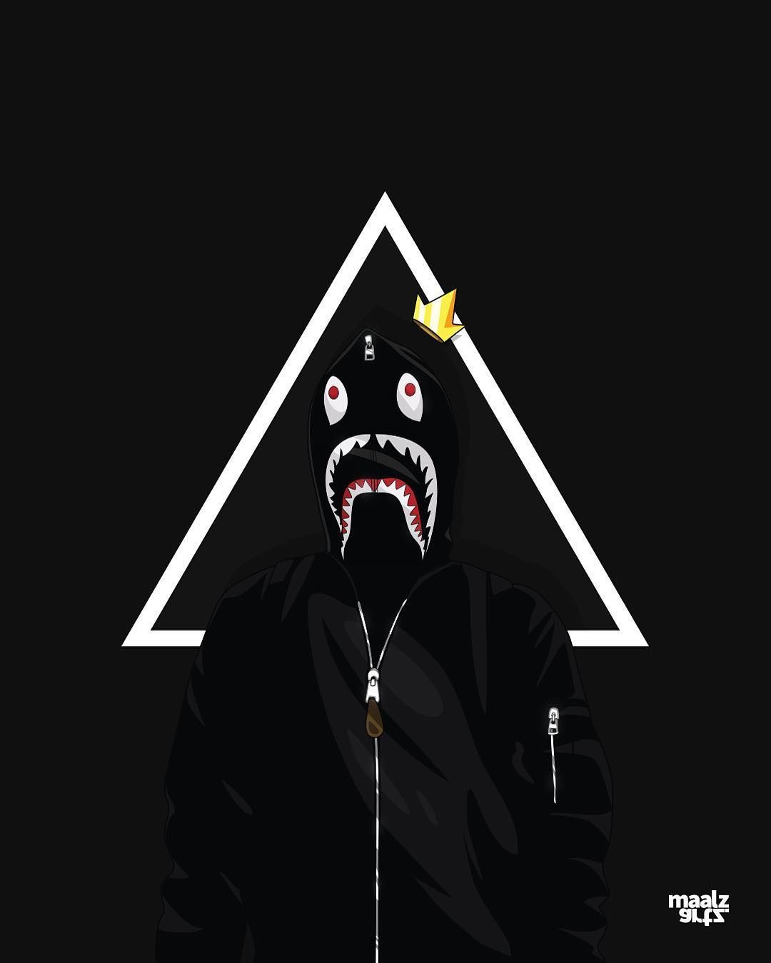 Bape shark hoodie triangolo, 1080x1349 Full HD Verticale, iPhone