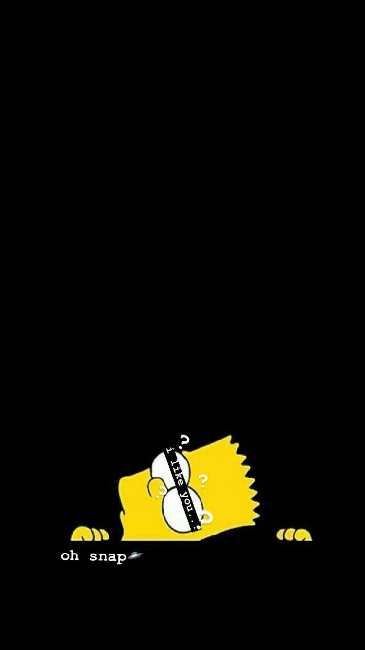 Bart Simpson sfondo nero, 750x1334 Verticale, Mobile
