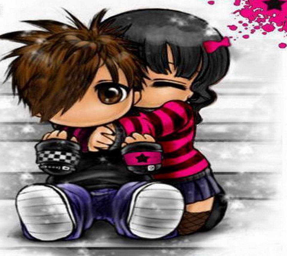 Coppia cartoon emo abbraccio, 960x854 HD, PC Desktop