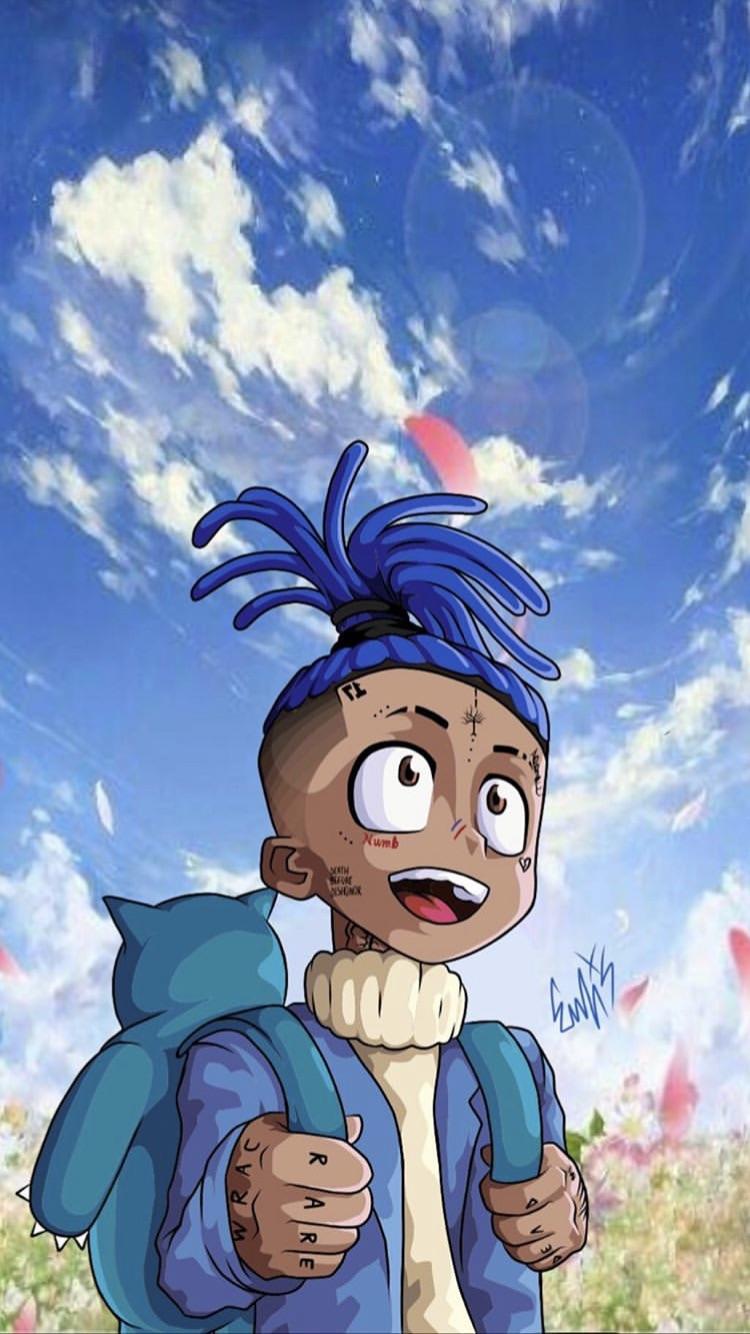 Ragazzo anime capelli blu, 750x1334 Verticale, iPhone