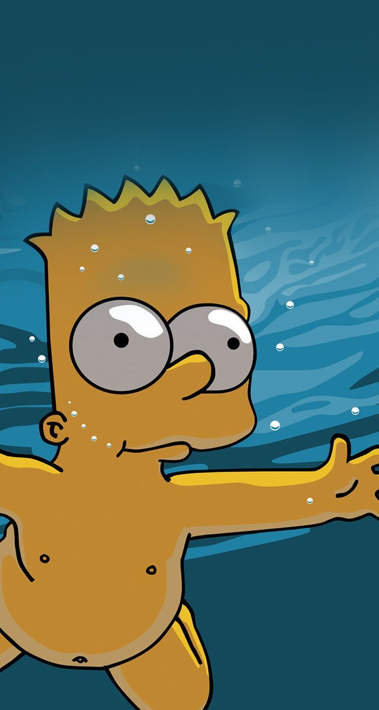 Bart Simpson subacqueo, 744x1392 Full HD Verticale, iPhone Pro Max