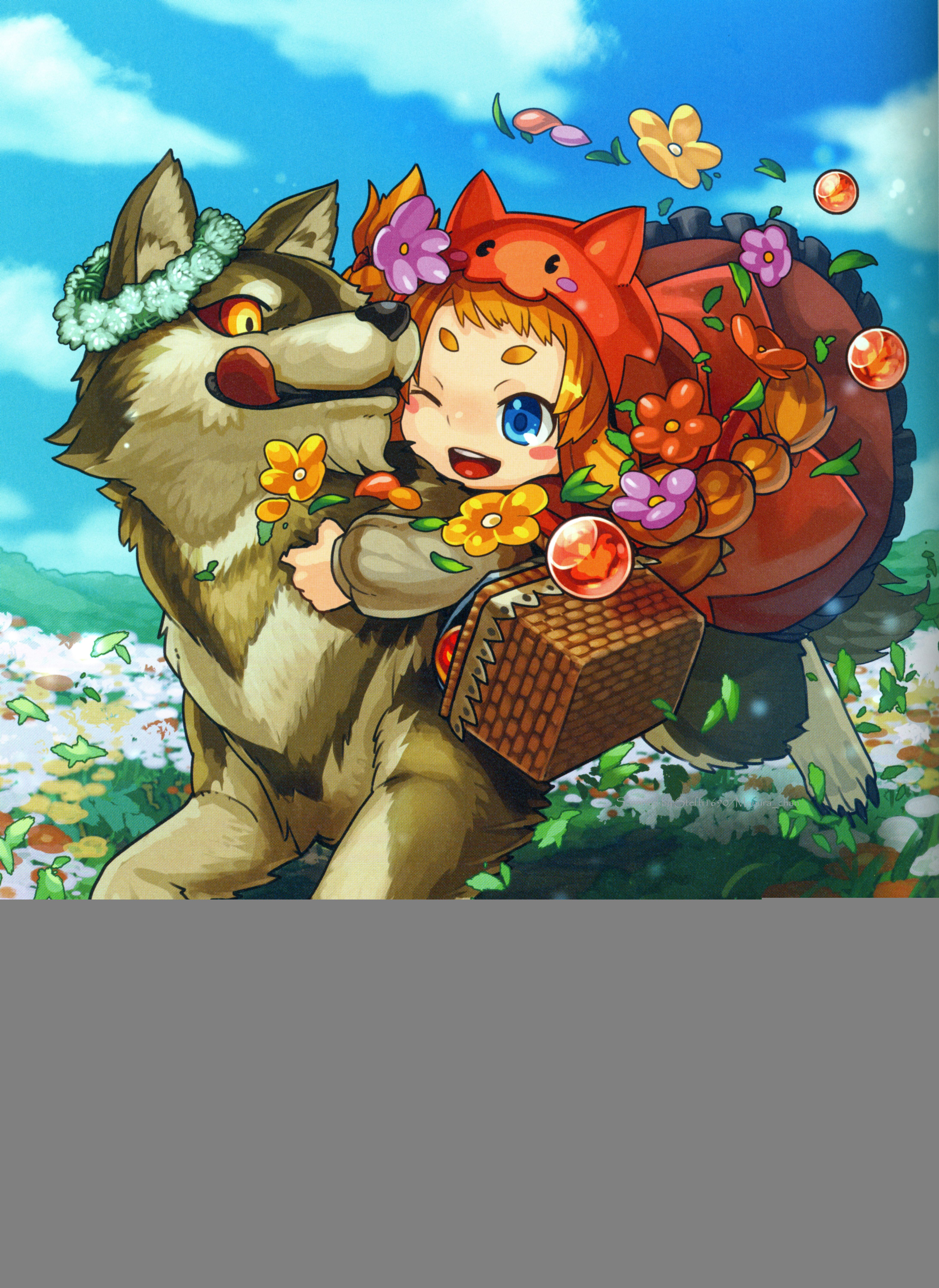 Cappuccetto Rosso con lupo, Puzzle & Dragons, 4369x5991 Verticale, Xiaomi