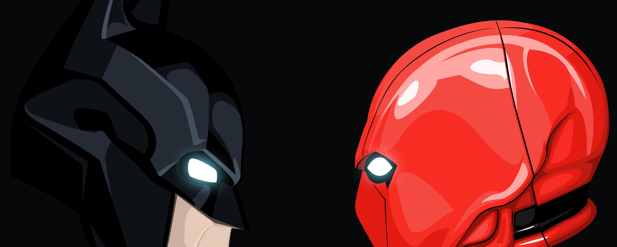 Batman e Red Hood cartoon, DC Comics, 2560x1024 Panoramico, Dual Screen