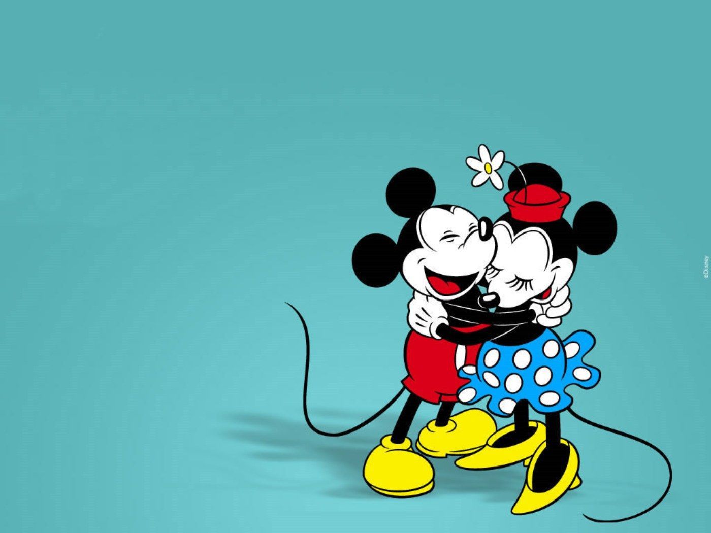 Topolino e Minnie abbraccio vintage, Minnie Mouse, 1400x1050 720p, Laptop