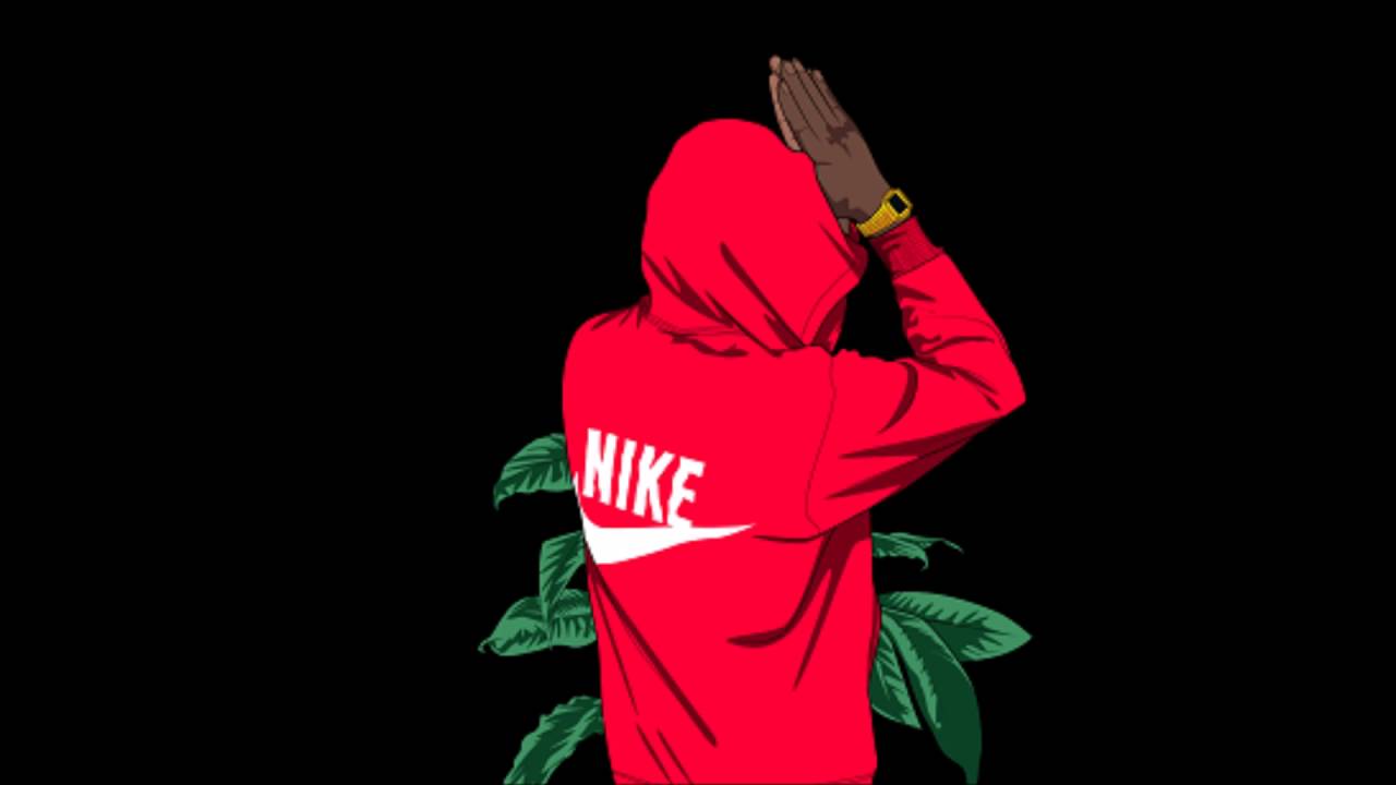 Personaggio cartoon felpa Nike rossa, abbigliamento sportivo, 1280x720 720p, Laptop