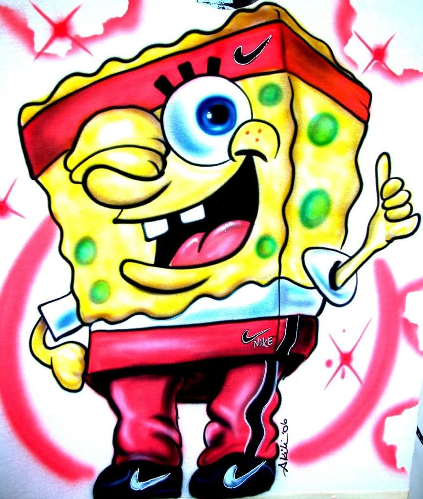 SpongeBob cartoon con Nike, cartone animato, 869x1024 Verticale, Mobile