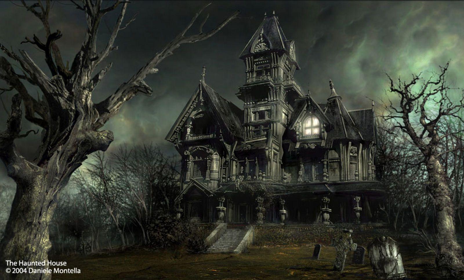 Casa stregata gotica scura, 1600x967 HD, Desktop