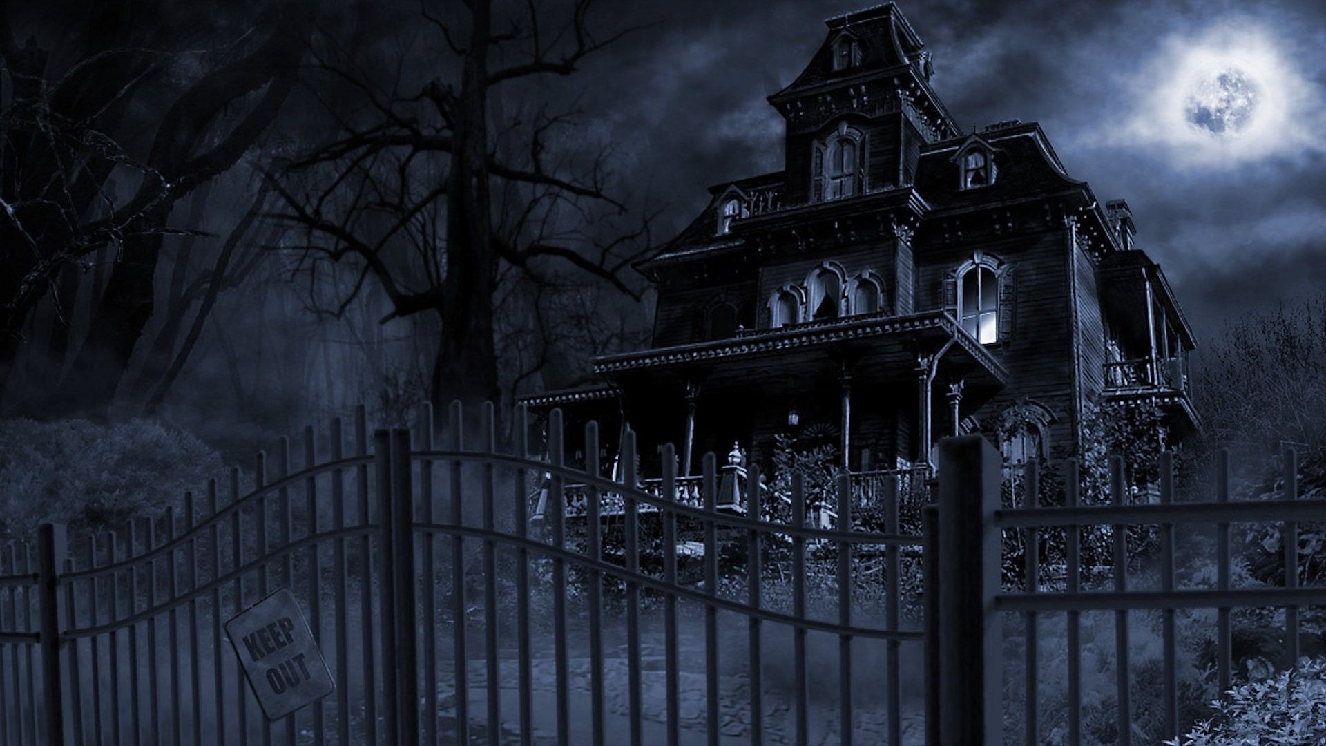 Casa stregata cimitero notturno, 1920x1080 Full HD 1080p, Laptop