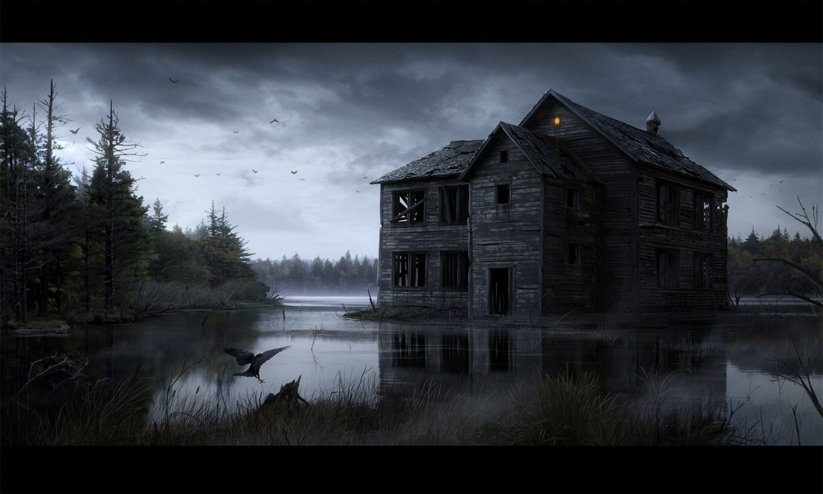 Casa stregata su acqua, 1200x720 HD, Desktop