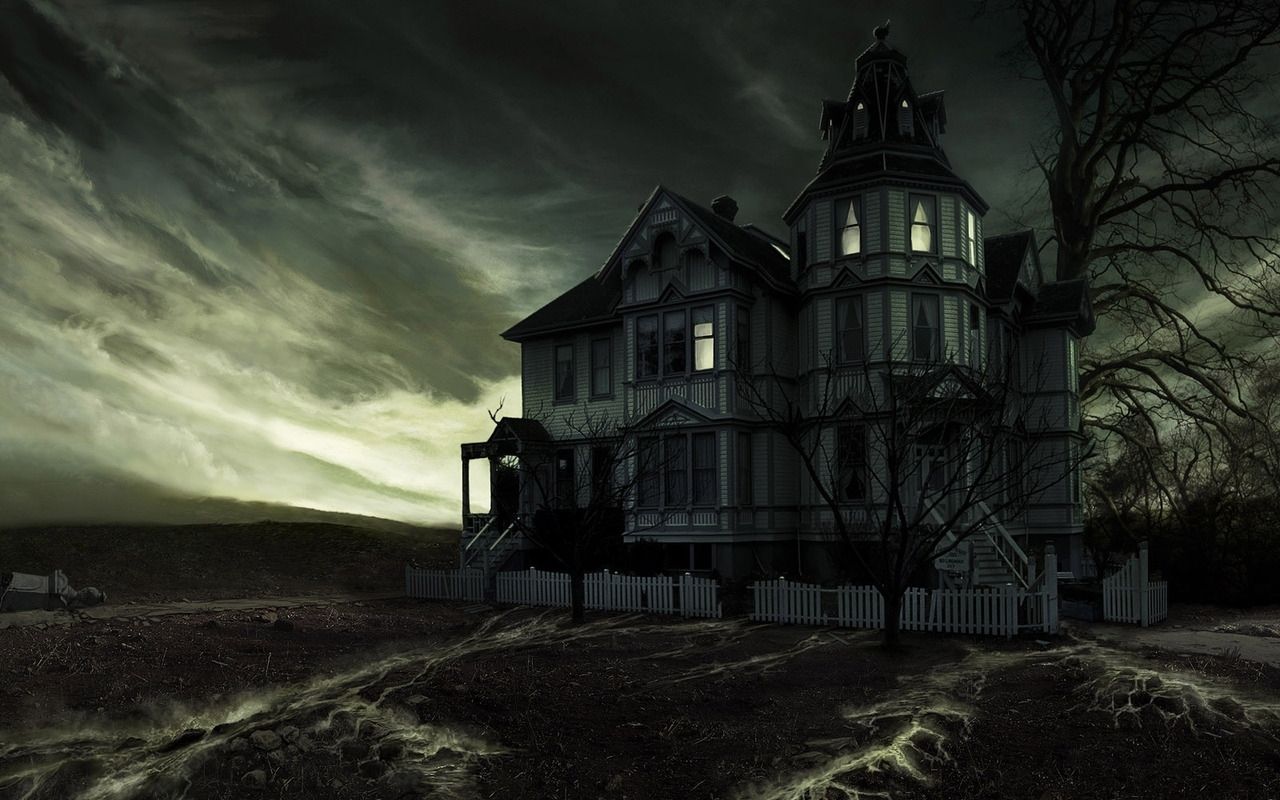 Casa stregata scura Halloween, 1280x800 720p, PC