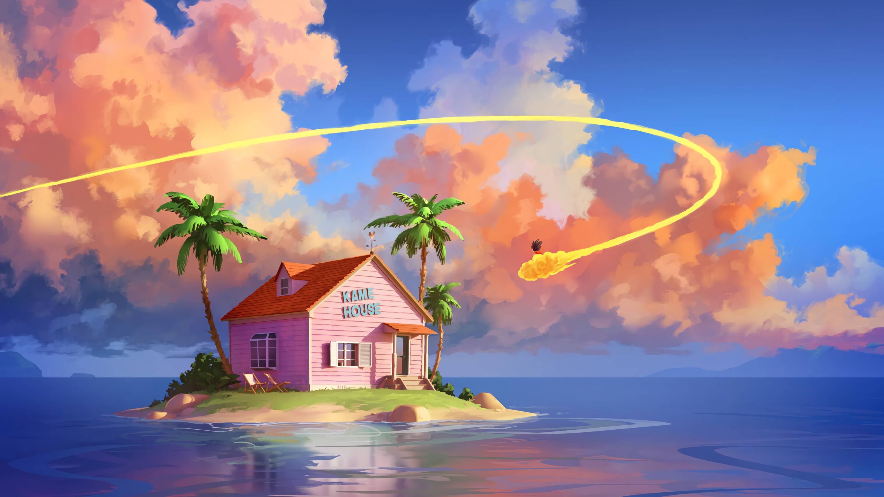 Kame House Dragon Ball Z, anime di Akira Toriyama, 3032x1706 2K, Laptop