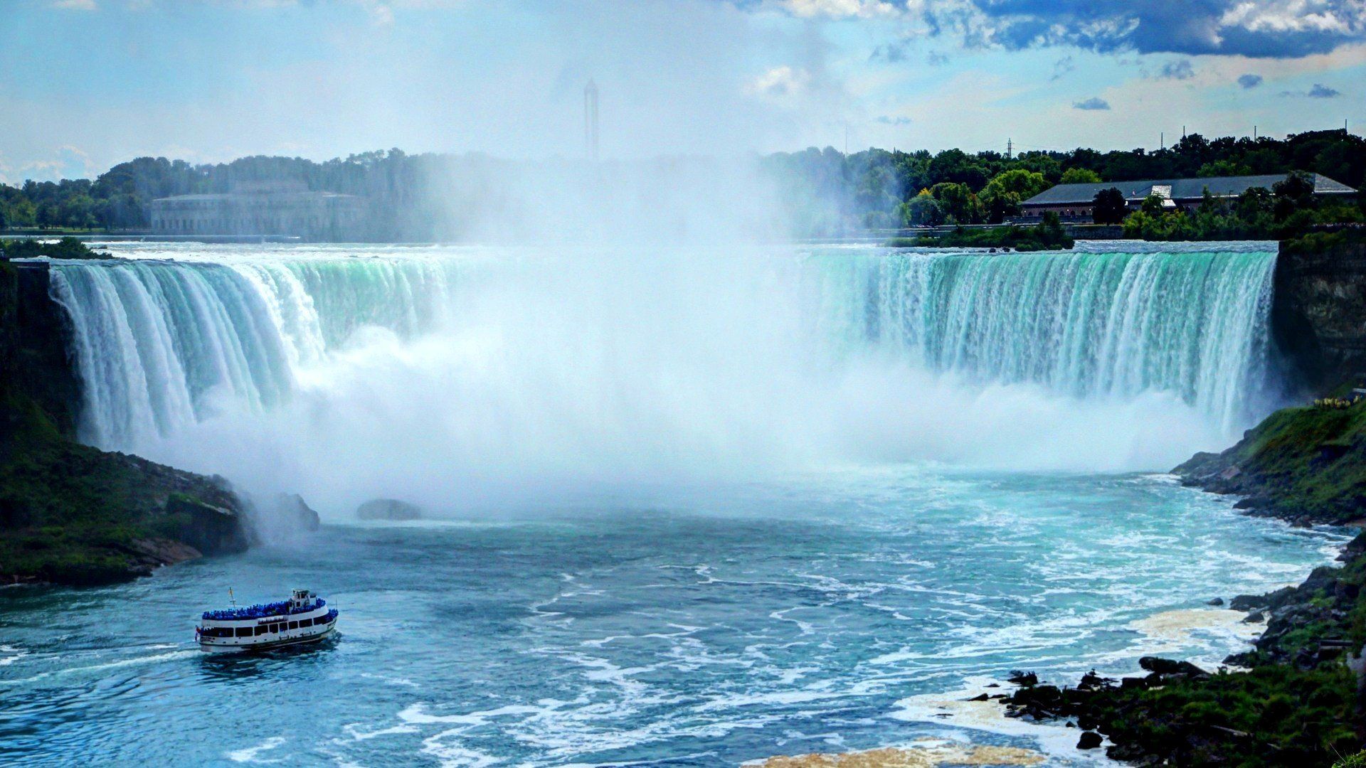 Cascate del Niagara con barca, 1920x1080 Full HD, PC