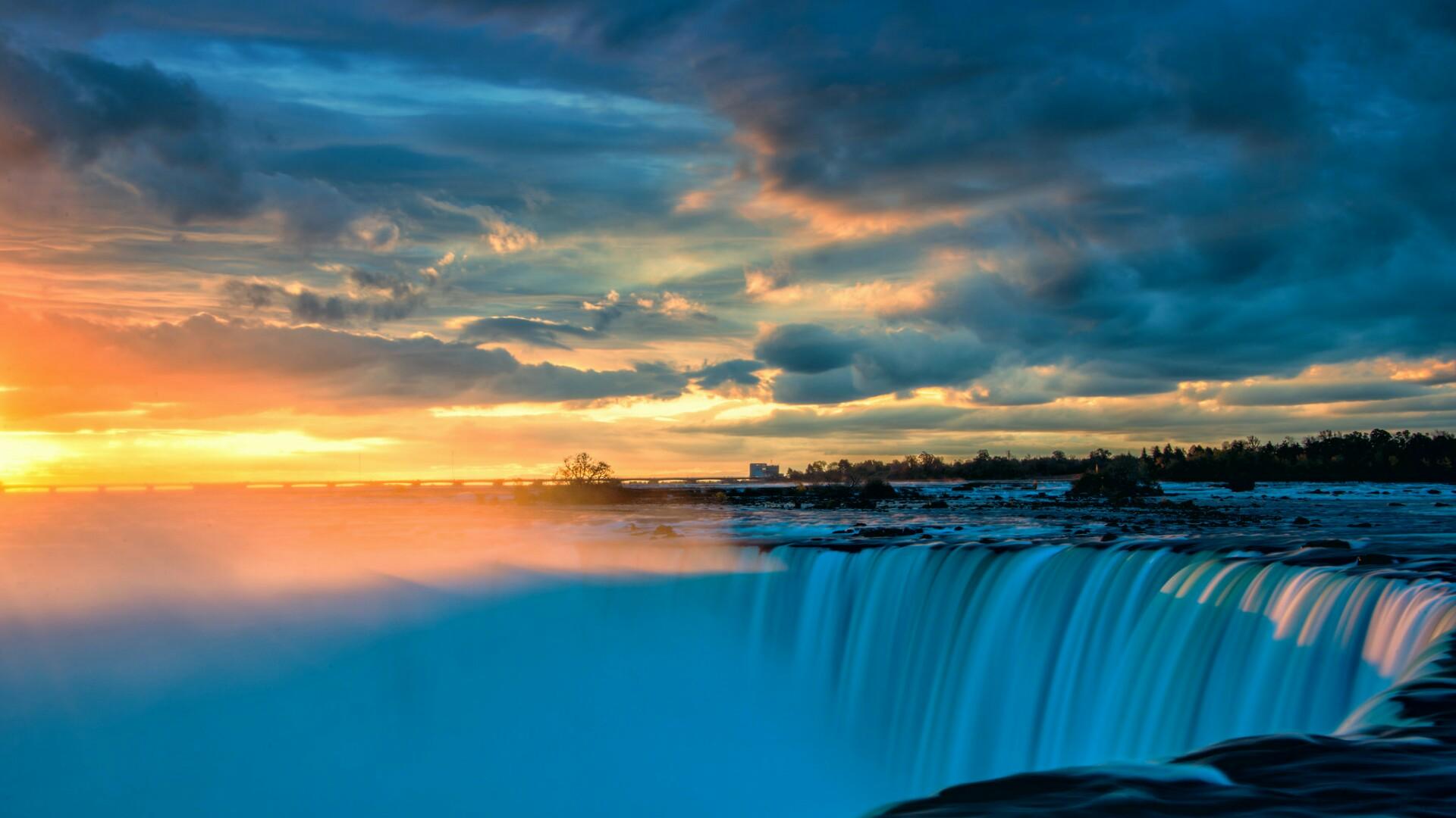 Cascate del Niagara al tramonto, 1920x1080 1080p, Laptop