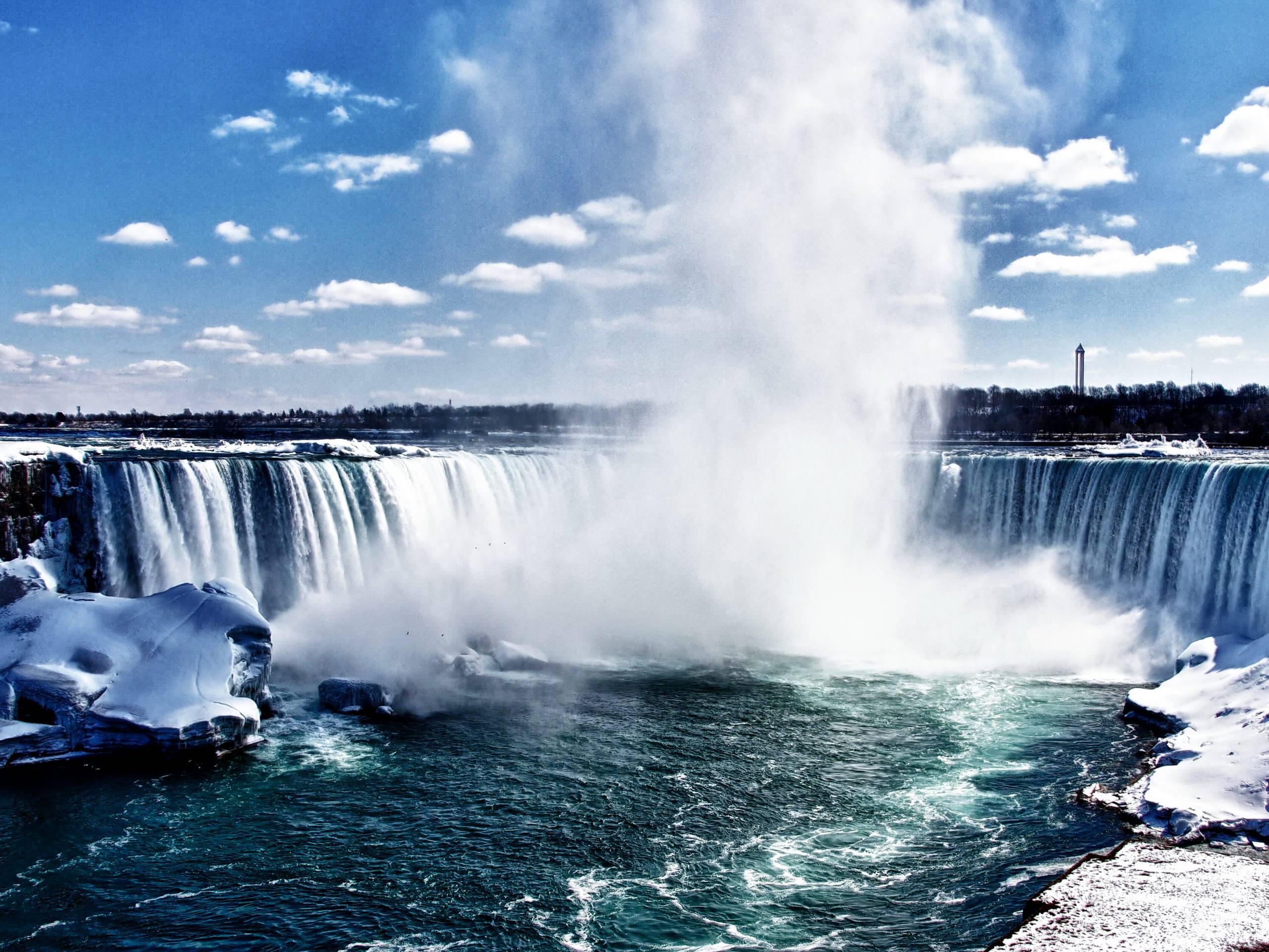 Cascate del Niagara innevate, 2560x1920 2K+, PC