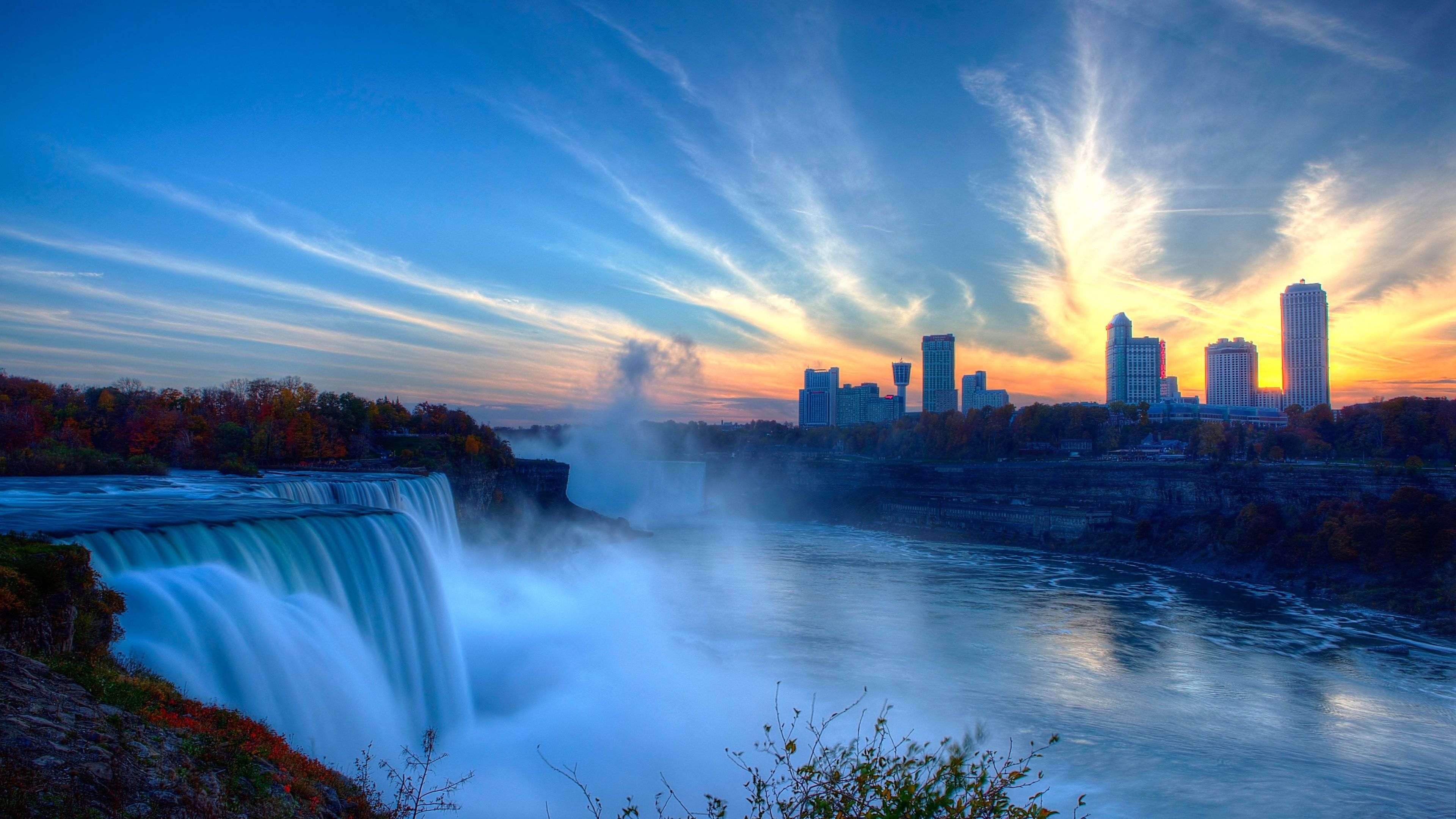 Cascate del Niagara al tramonto, 3840x2160 4K, Desktop 4K