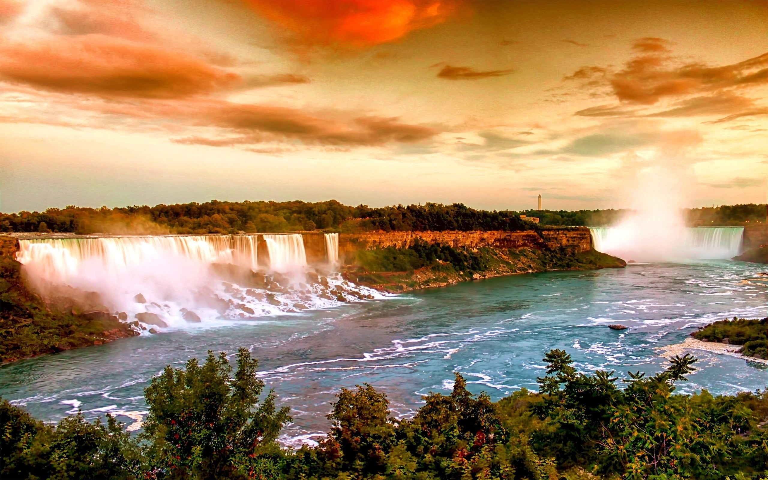 Cascate del Niagara al tramonto, 2560x1600 2K+, Laptop