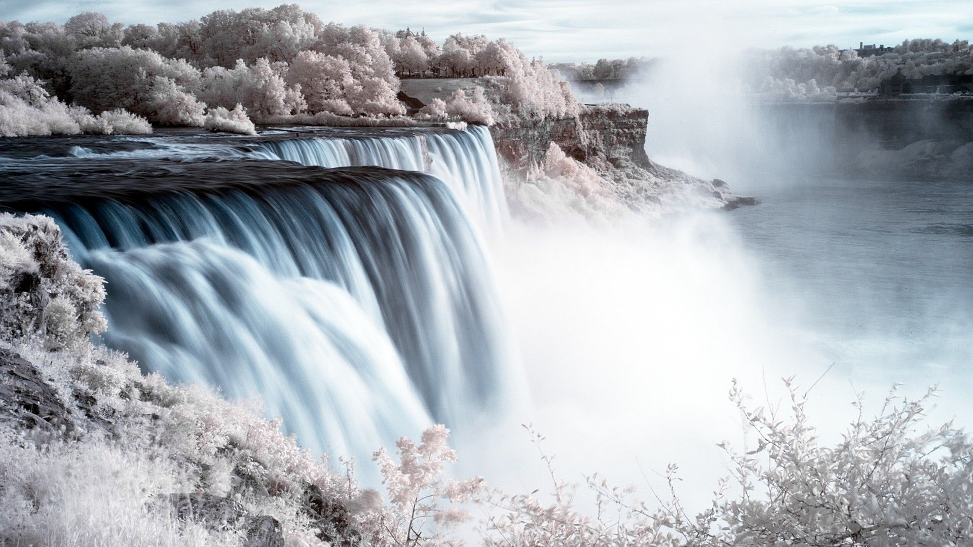 Cascate del Niagara innevate, 1920x1080 Full HD, PC Desktop