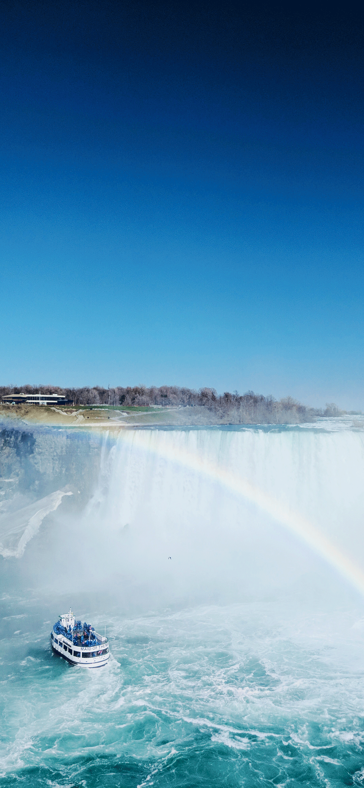 Cascate del Niagara con barca, 1242x2688 Full HD Verticale, Smartphone