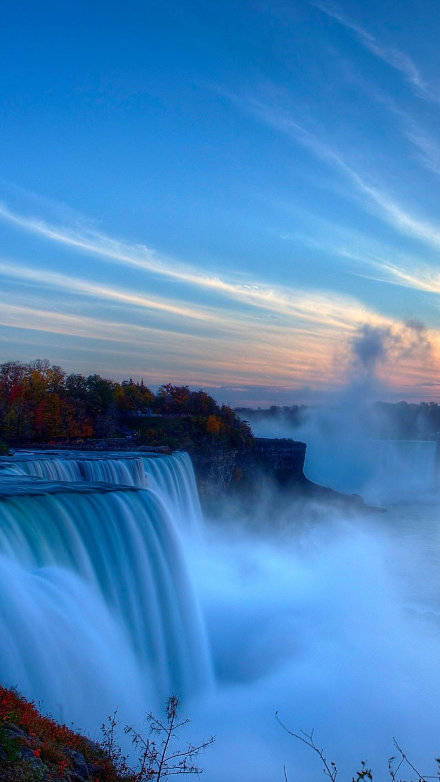 Cascate del Niagara al tramonto, 1440x2560 Full HD Verticale, Smartphone