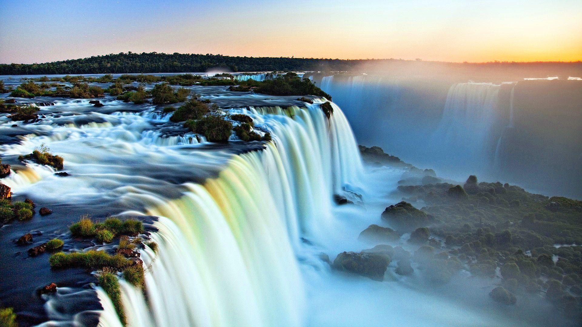 Cascate al tramonto, 1920x1080 1080p, Desktop