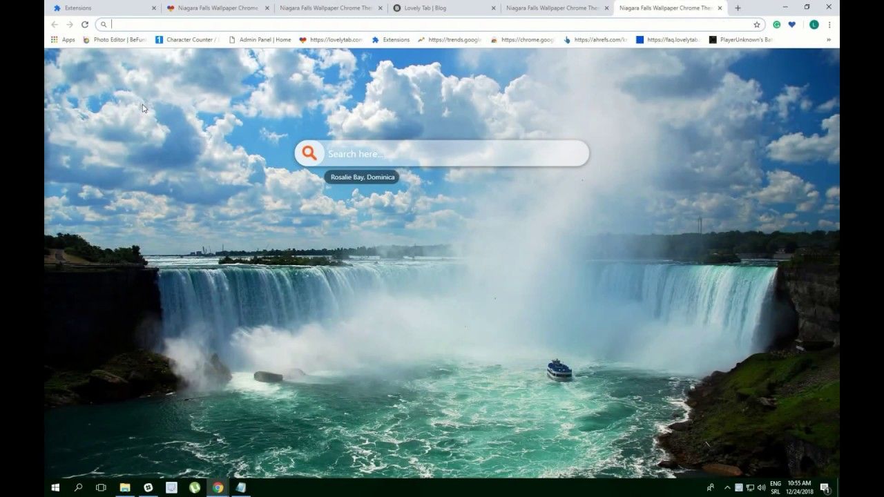 Cascate del Niagara, schermo browser, 1280x720 HD, Desktop