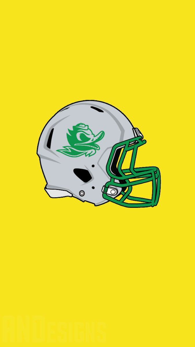 Casco Oregon Ducks bianco verde, 675x1200 Full HD Verticale, iPhone