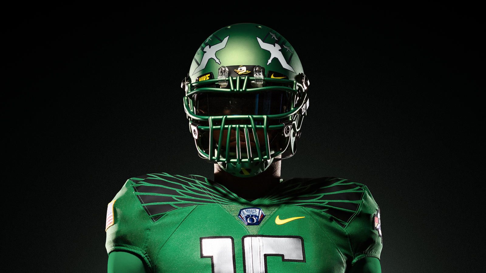Casco verde Oregon Ducks, 1600x900 900p, PC