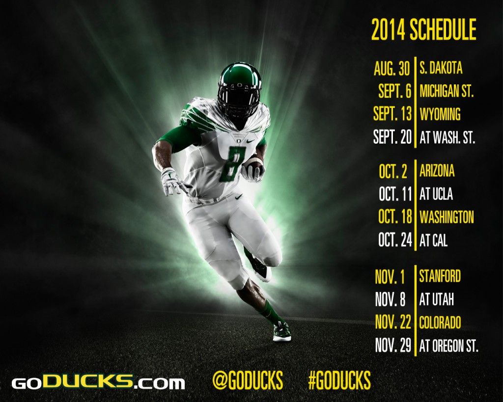Giocatore Oregon Ducks calendario 2014, 1024x819 HD, PC Desktop