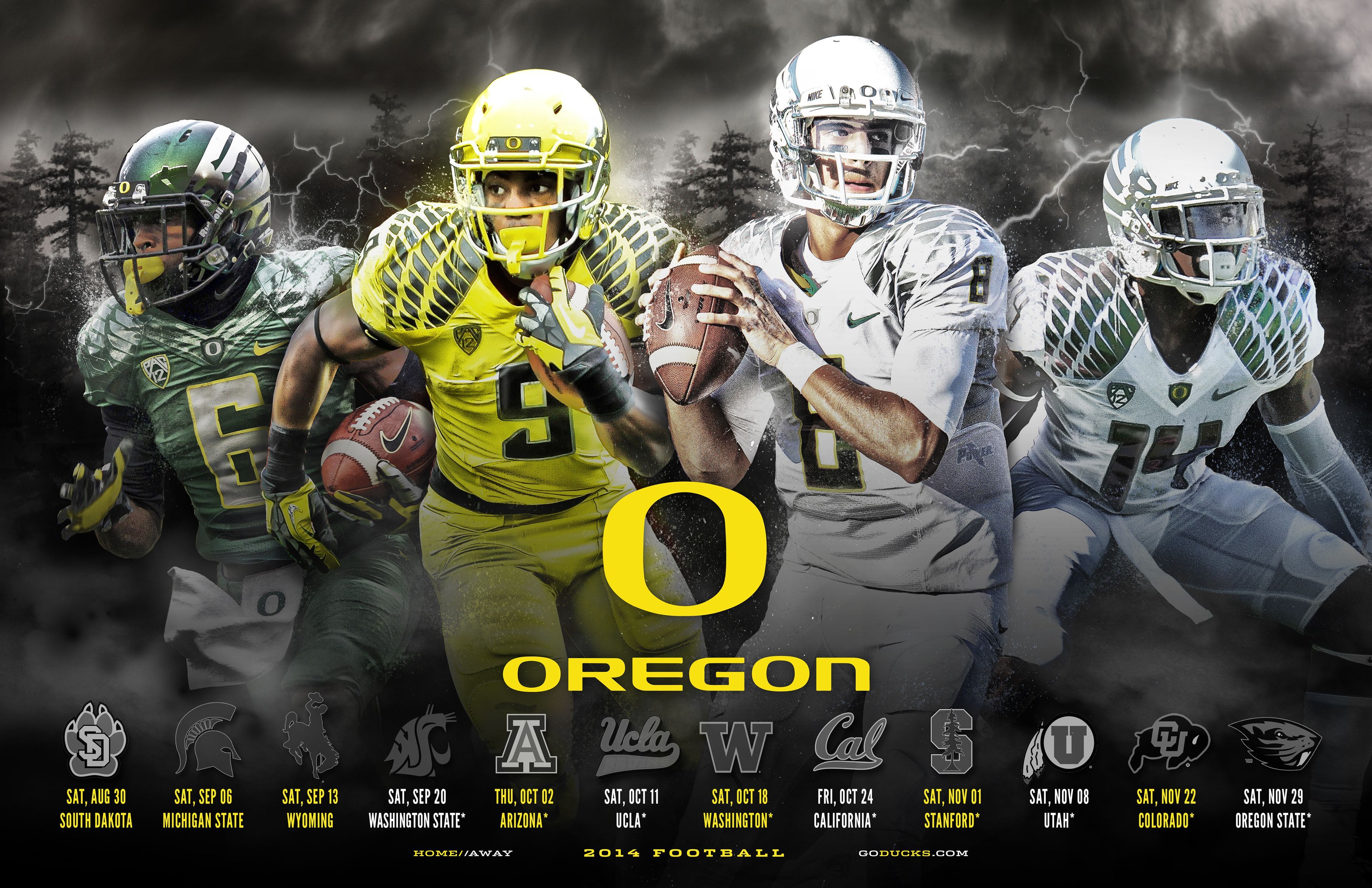 Giocatore football Oregon Ducks, 1920x1200 WUXGA, Laptop