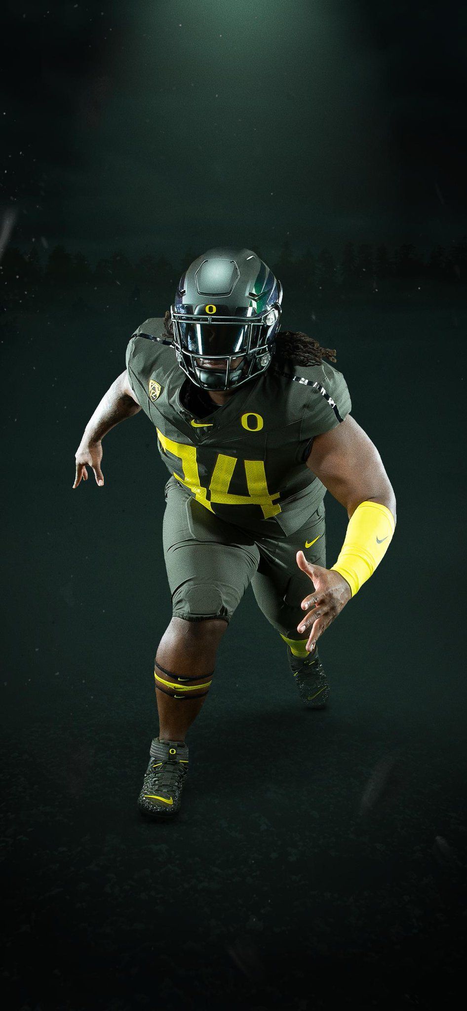 Casco Oregon Ducks football, 946x2048 Full HD Verticale, Samsung Galaxy