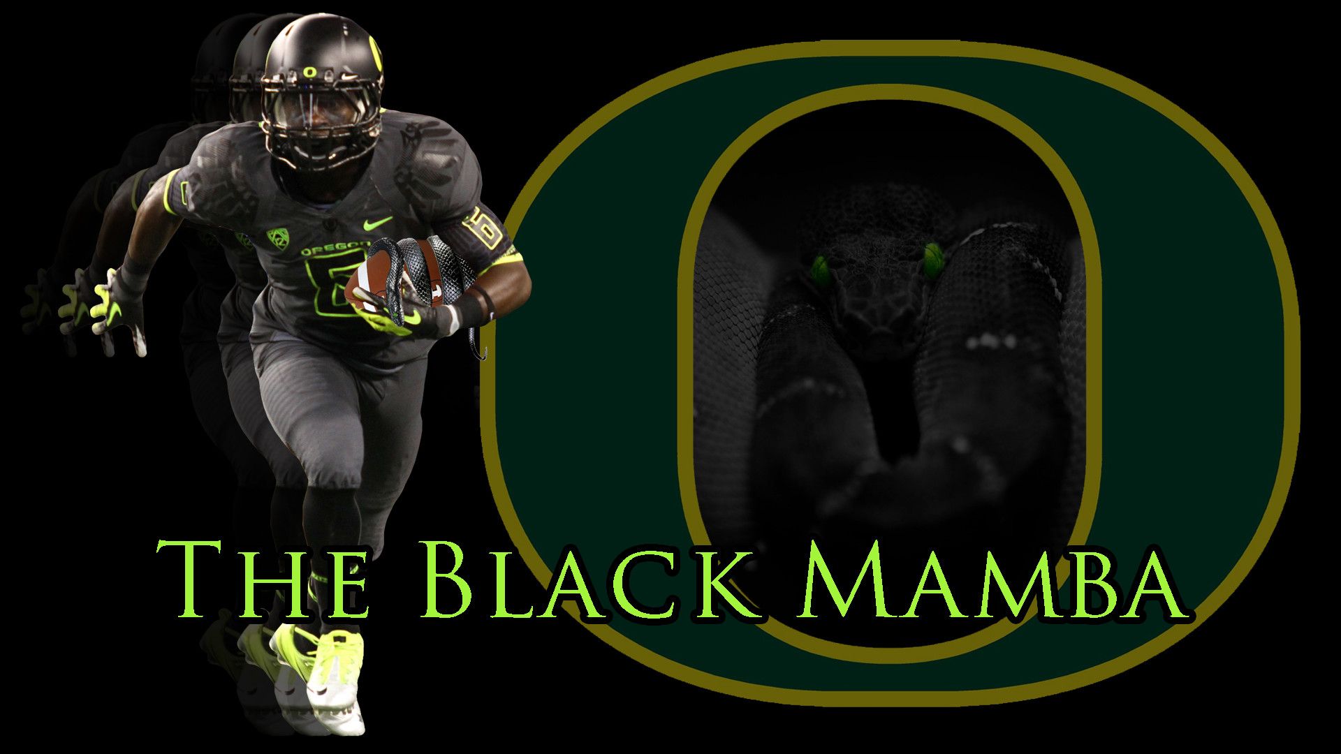 Casco Oregon Ducks Black Mamba, 1920x1080 1080p, PC