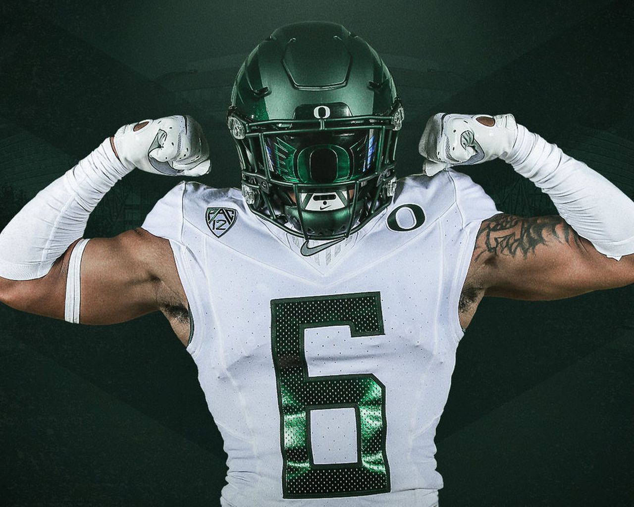 Casco verde Oregon Ducks football, 1280x1024 HD, Desktop