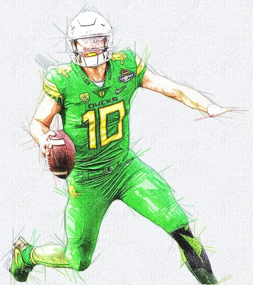 Giocatore football Oregon Ducks, 889x999 Verticale, Mobile