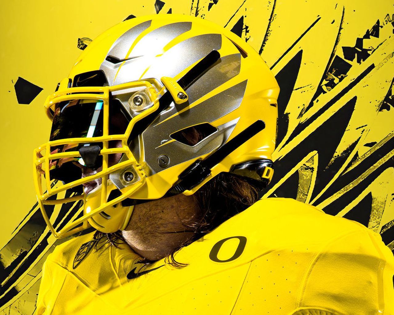 Casco giallo Oregon Ducks, football americano, 1280x1024 720p, PC
