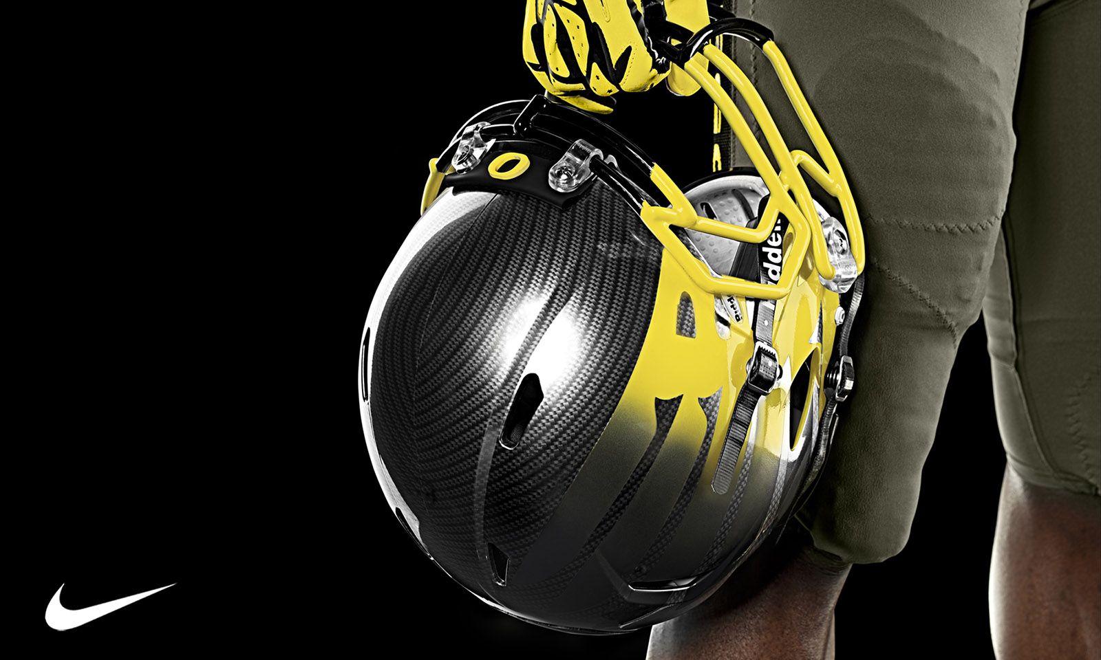 Casco Oregon Ducks nero giallo, football americano, 1600x960 900p, Laptop