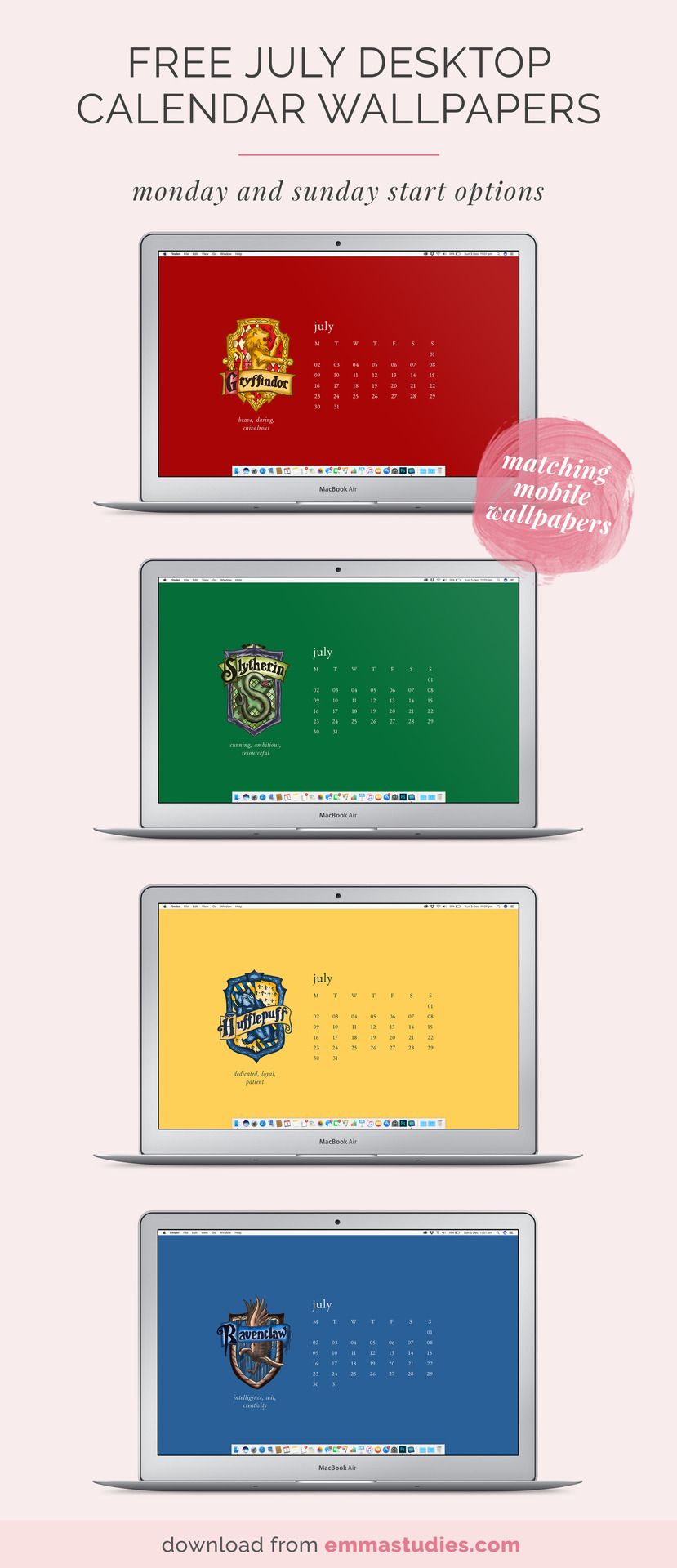 Stemma Hogwarts quattro case colorate, 1600x900 HD Ready, PC