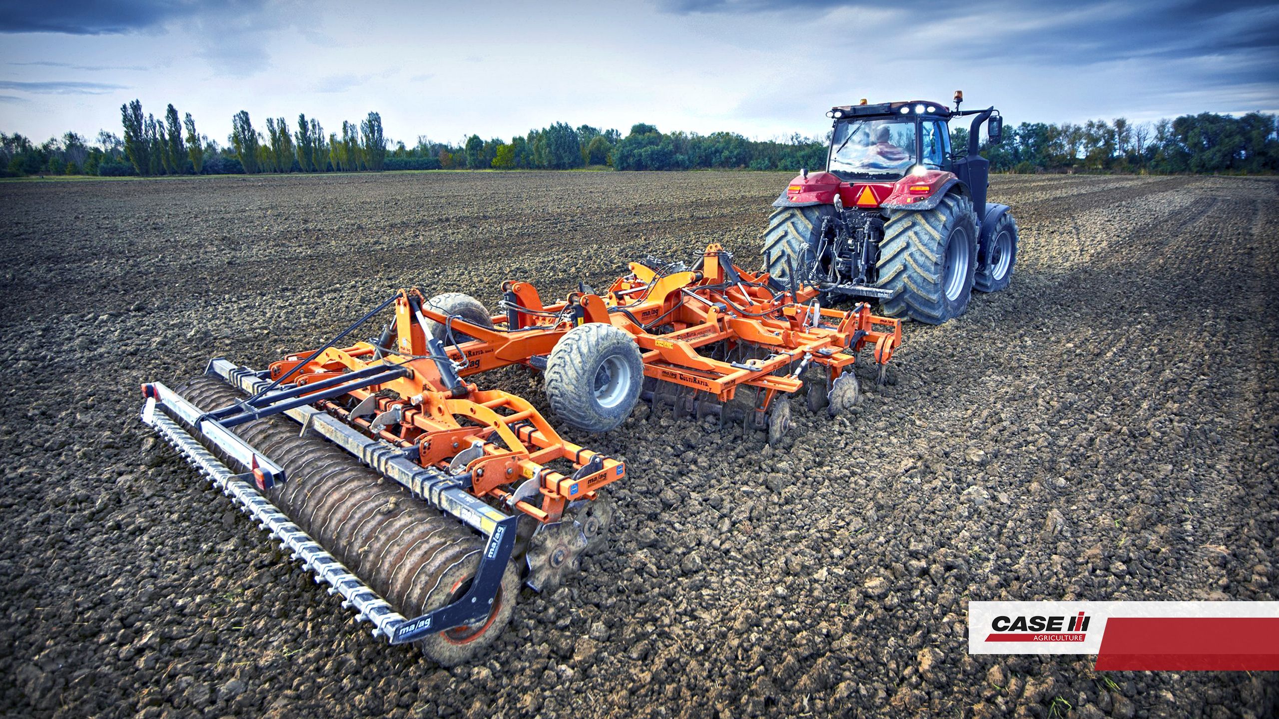 Trattore Case IH con aratro, 2560x1440 2K QHD, Monitor Gaming