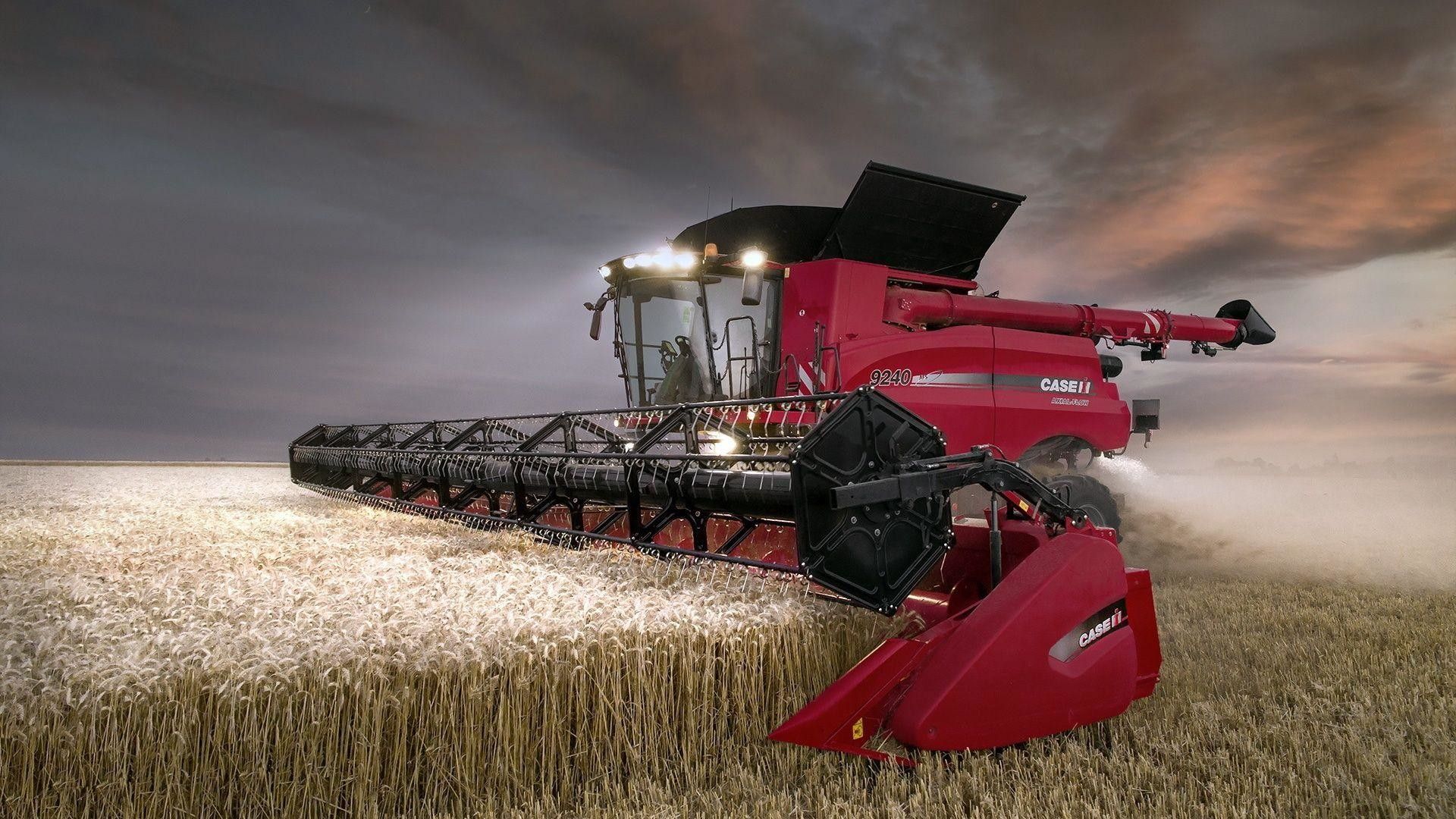 Mietitrebbia Case IH rossa, 1920x1080 1080p, Laptop