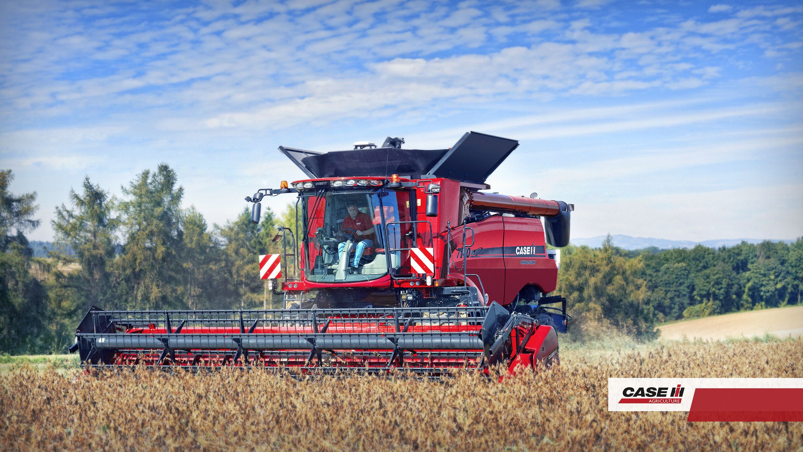 Mietdrescher Case IH Feld, 2560x1440 QHD, Monitor Gaming