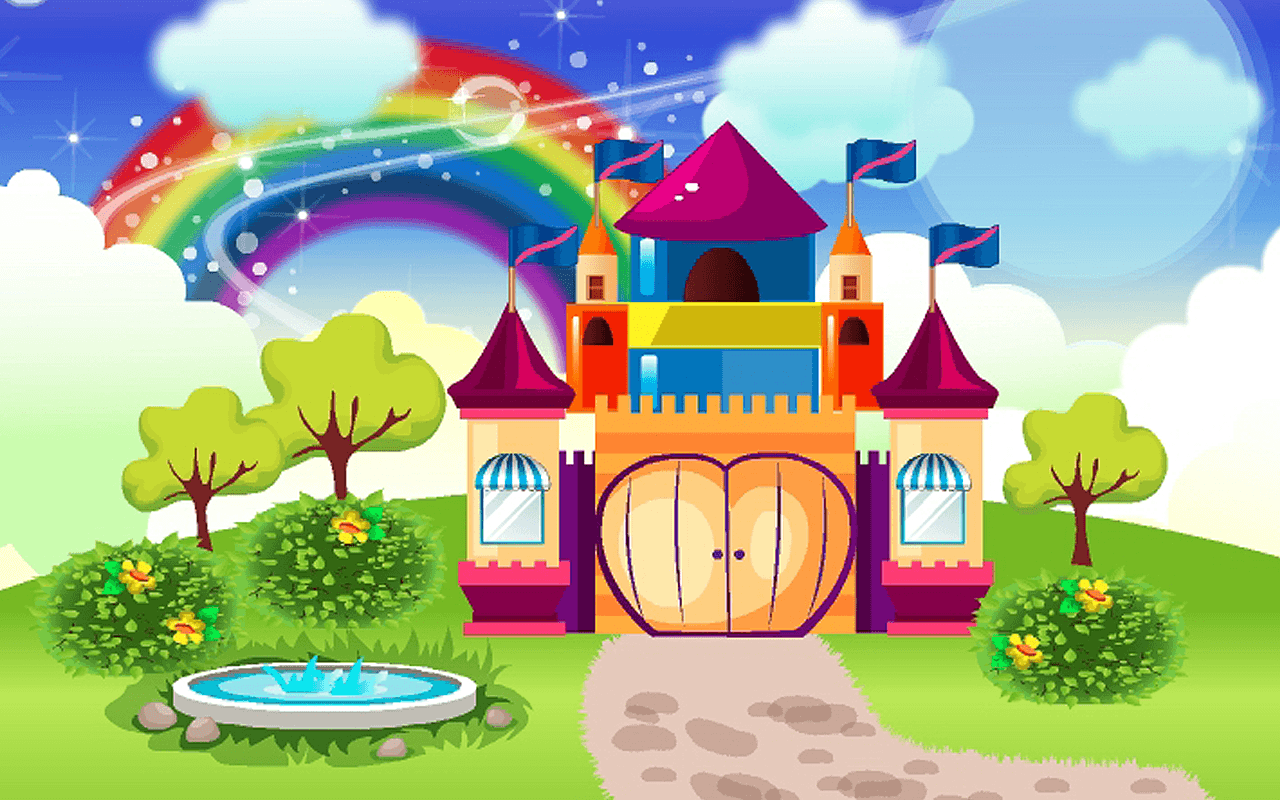 Castello colorato con arcobaleno, 1280x800 720p, MacBook Air