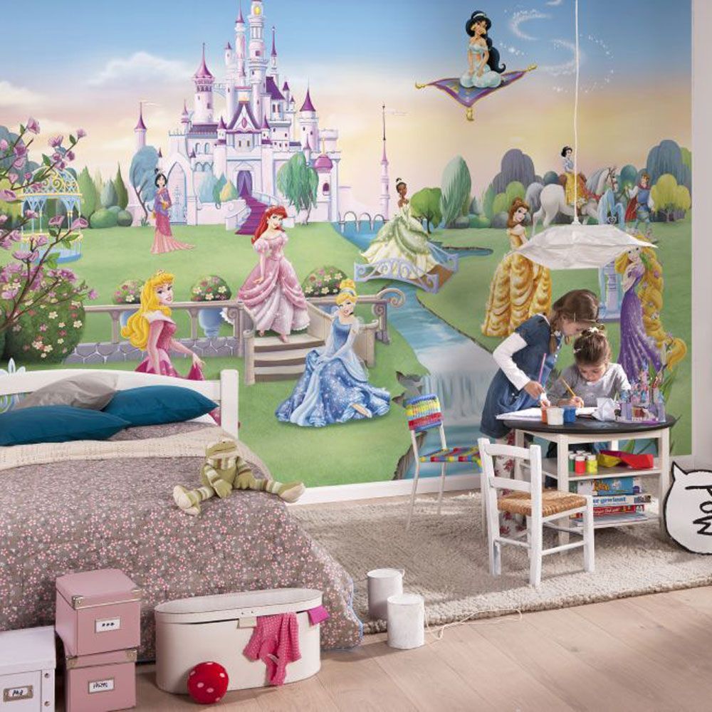 Murale principesse Disney castello, 1000x1000 HD, PC