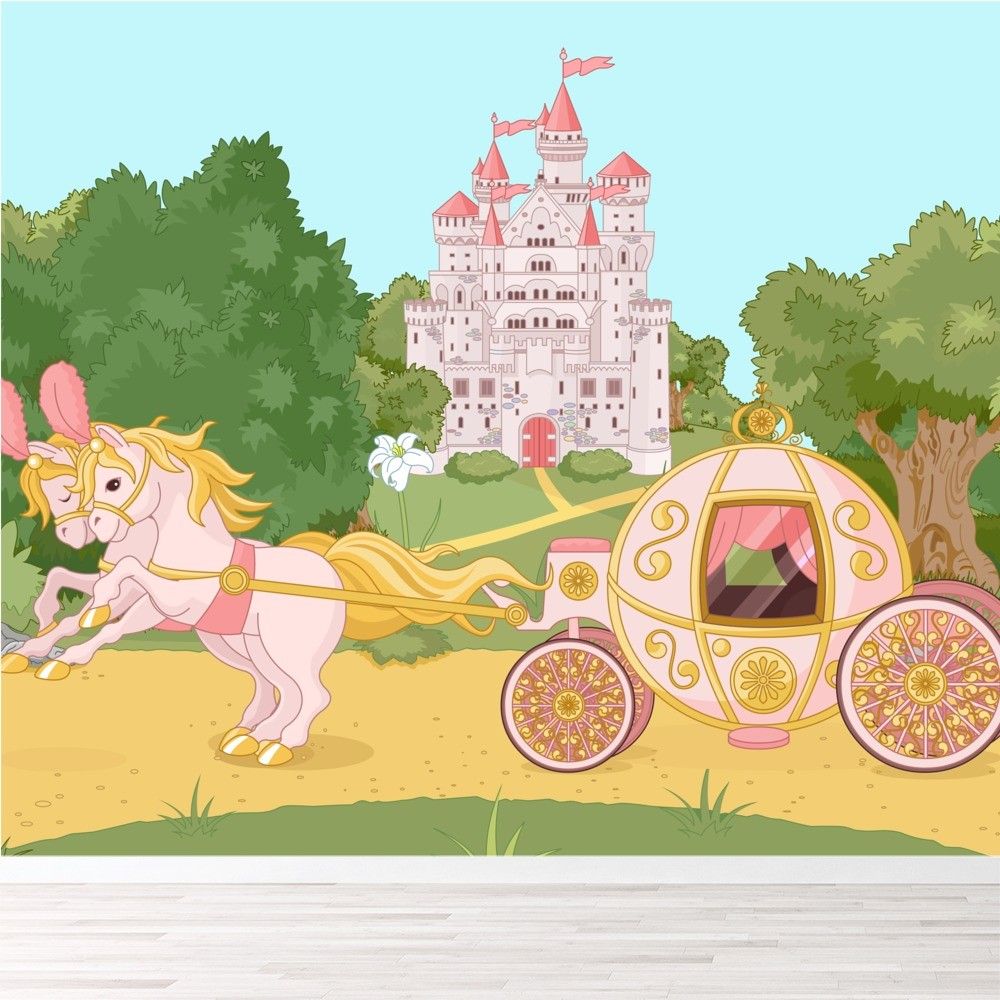 Castello principessa con carrozza, 1000x1000 HD, Desktop