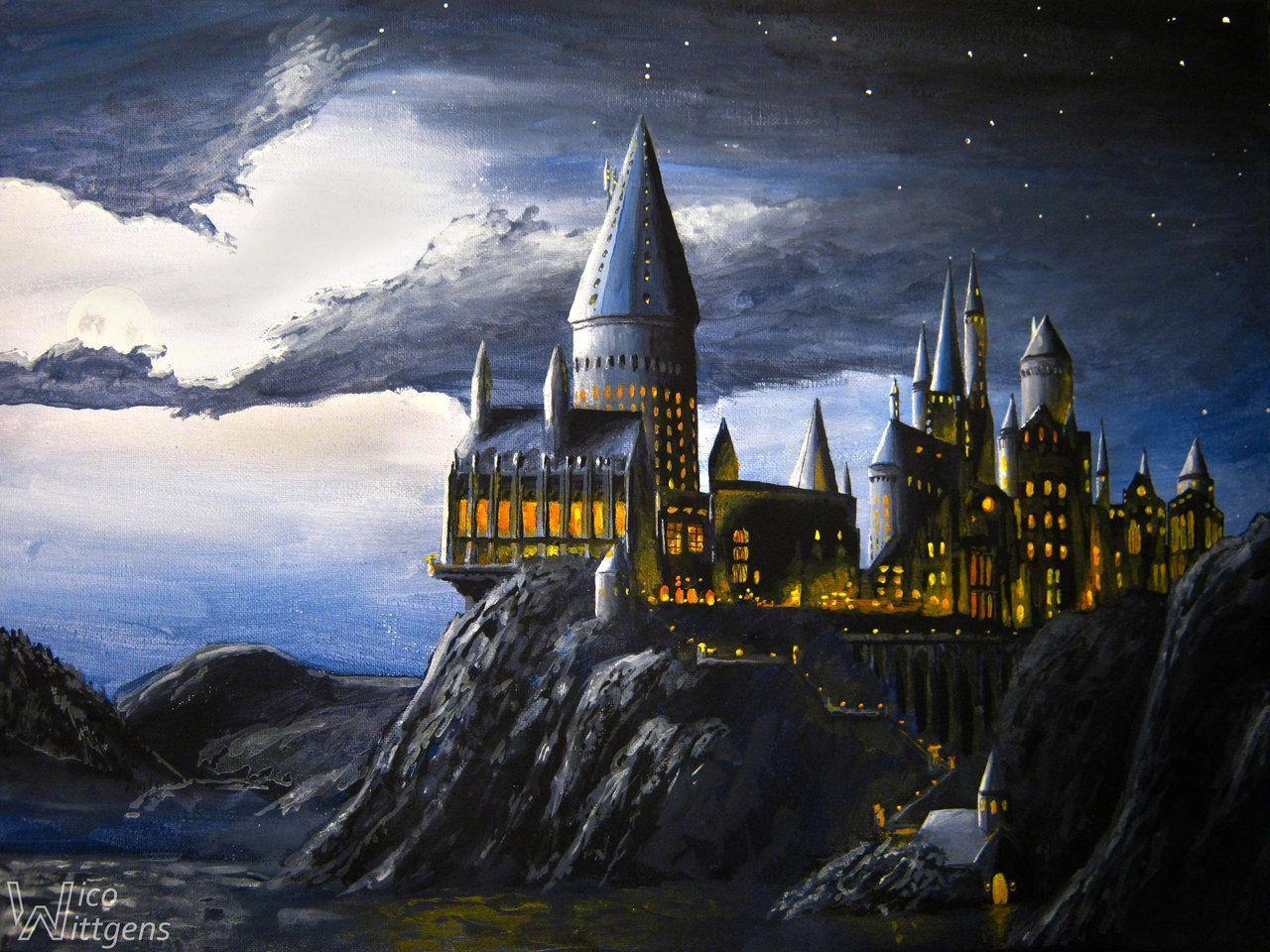 Castello di Hogwarts notturno, 1280x960 HD, Desktop