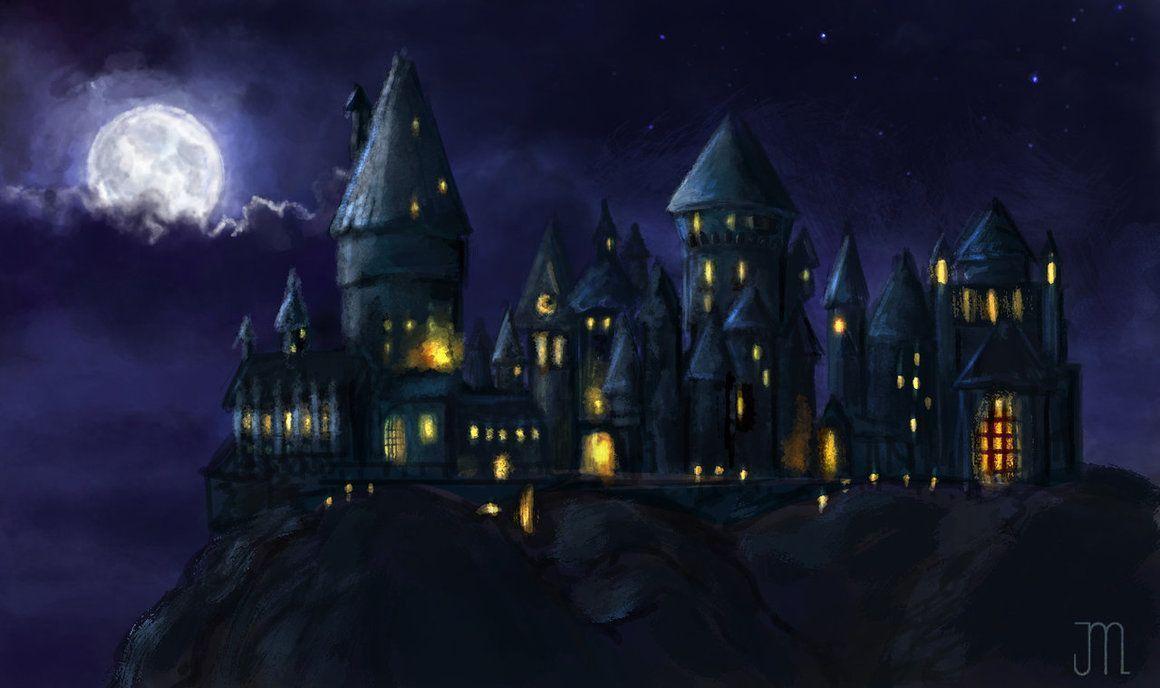 Castello di Hogwarts notturno, 1160x688 HD, Laptop