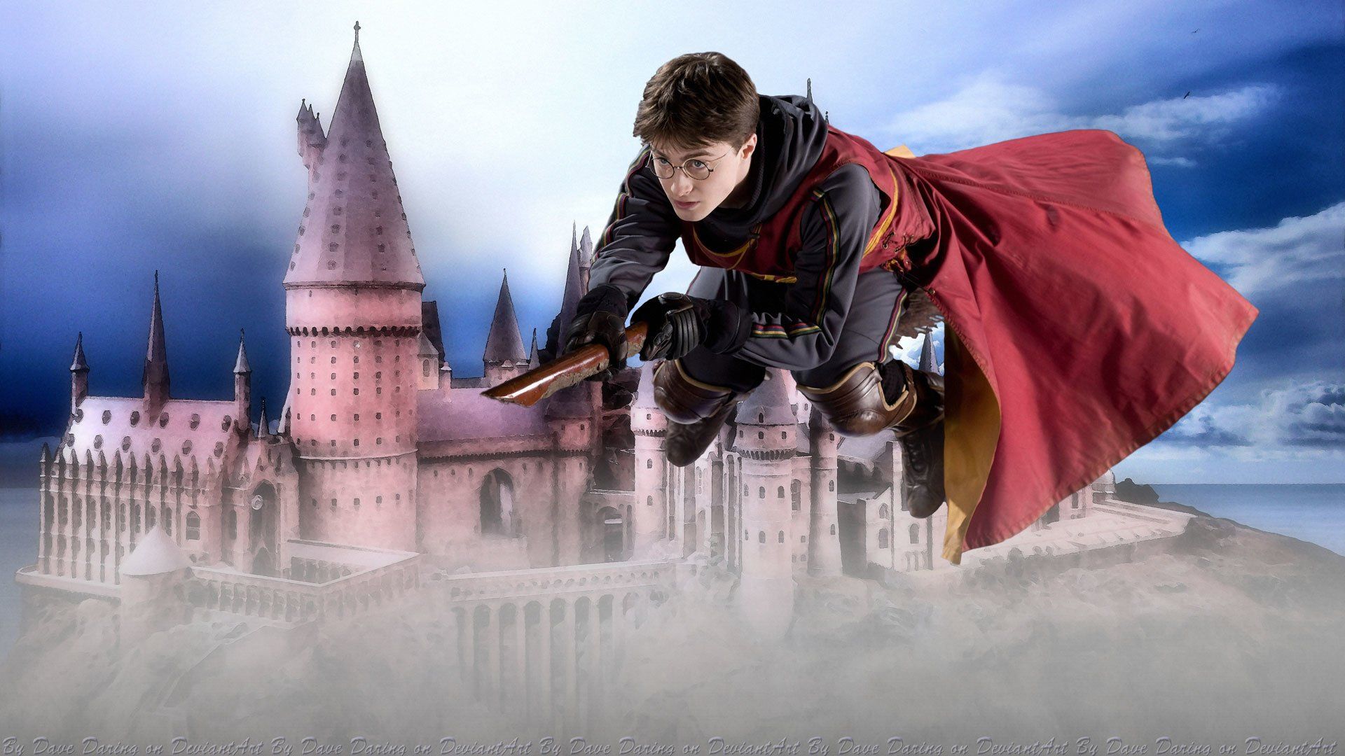 Castello di Hogwarts con cartello, 1920x1080 Full HD 1080p, PC